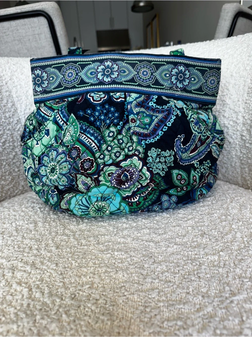 Vera Bradley “Blue Rhapsody” small tote - Navy & Teal